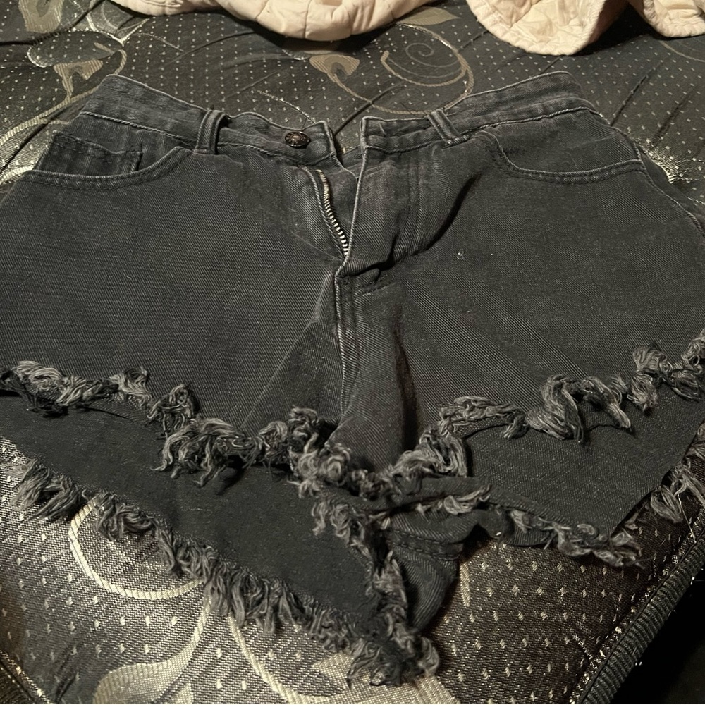 Flame high rise black shorts